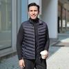 Men Waistcoat Vest Stand Collar Sleeveless Zipper Closure Windproof Vest with Pockets Solid Color Winter Thermal Jacket
