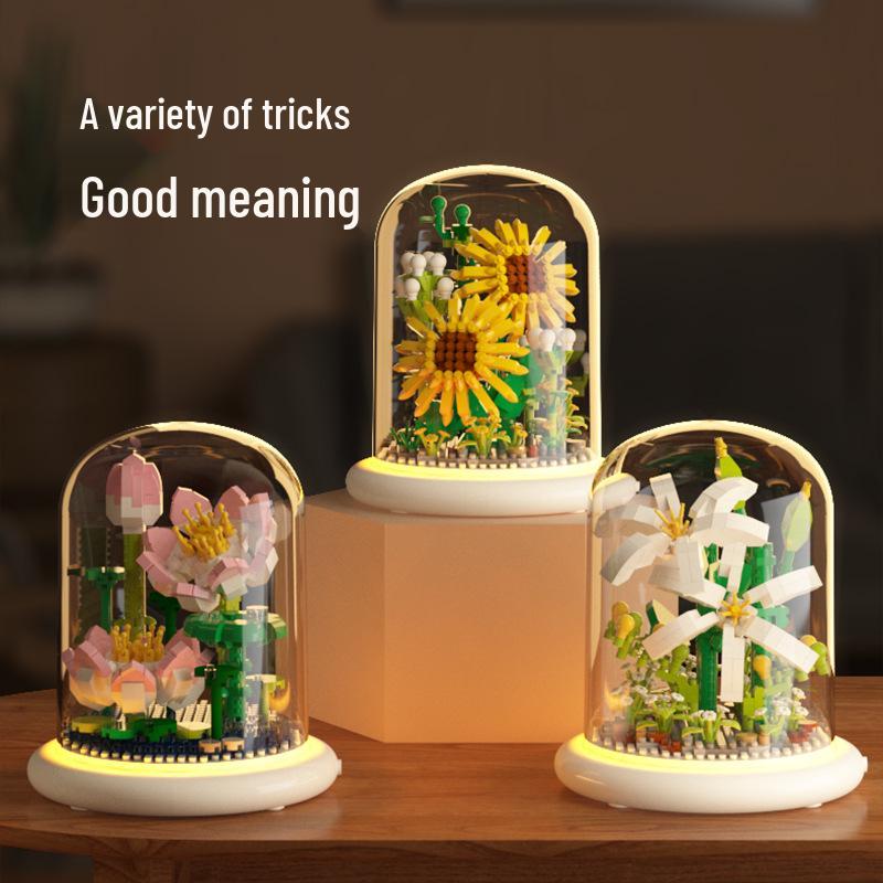M1096 Jihui Sunflower Building Blocks - Compatible with Lego, Educational Toy for Kids, Ideal Gift for Boys and Girls