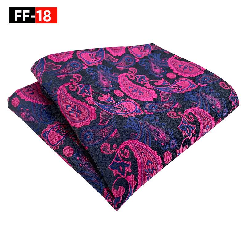 Men's 2025 Paisley Floral Polyester Pocket Square