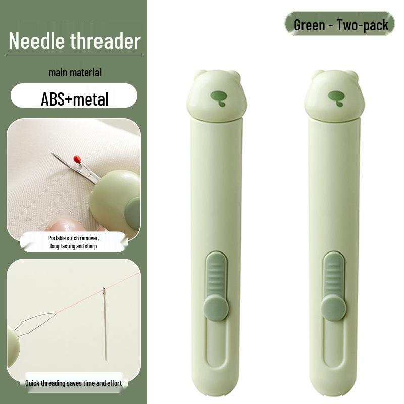 Little Bear 2-in-1 Needle Threader & Stitch Ripper with Needle Case