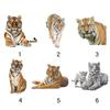 Multicolor 3D Tiger Wall Sticker Self-Adhesive Mural Art Gift Cartoon Animal Stickers
