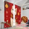 2pcs,2D Plane Printing Contemporary Curtains Snowflake Cat 100% Polyester (without Rod) Versatile All Use for Bedroom Living