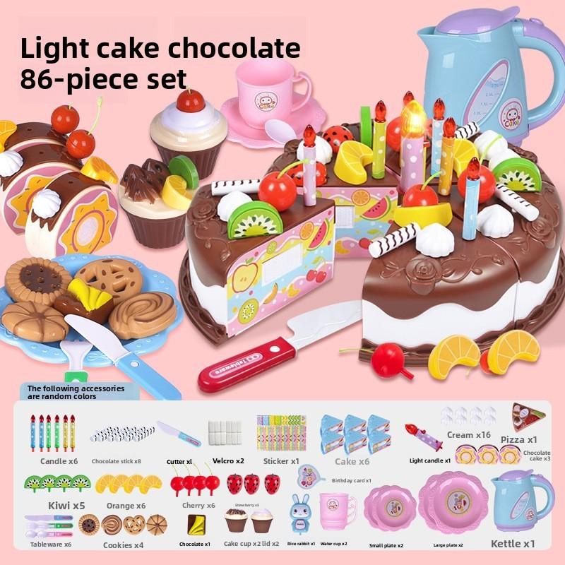 Play Children Imaginative Kitchen Toys Cutting Sensory Features Development
