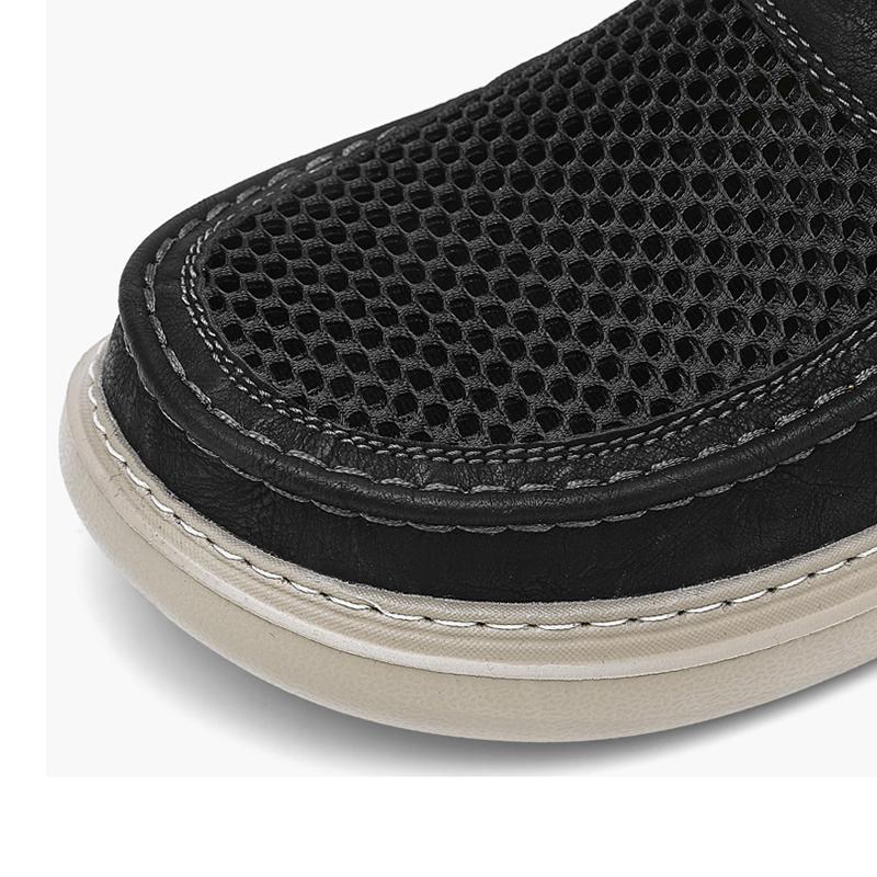 Summer Men Sandals Genuine Leather Mens Casual Shoes Outdoor Men Leather Sandals for Men Beach Shoes Roman Mens Shoes