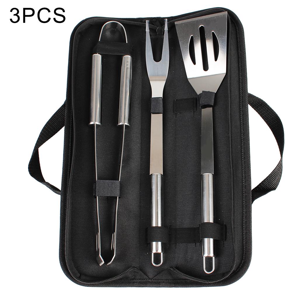 3/9/20 PCS For Camping Outdoor Spatula Fork Tongs Knife Brush Skewers BBQ Tools Set Stainless Steel Barbecue Utensil