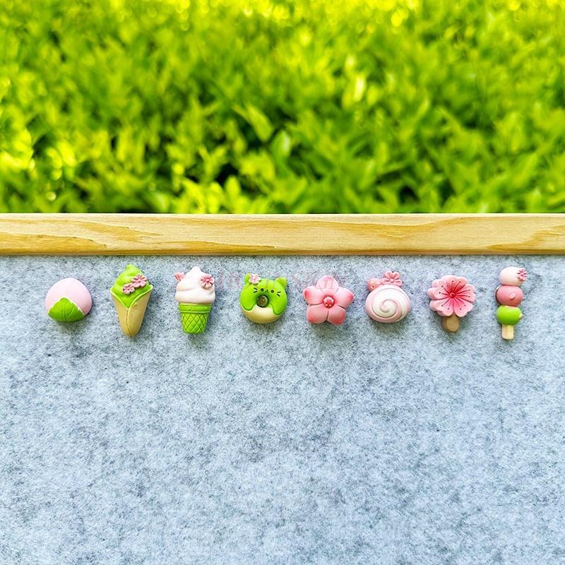 8pcs Creative Push Pin Snacks Dafu Soft Wooden Board Felt Photo Wall Message Board I-shaped Nails