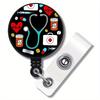 1pc Cute Retractable Badge Reel with Id Card Holder, Key Ring & Clip. Perfect Gift for Nurses and Doctors Back To School