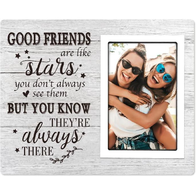 SteadStyle Best Friend Picture Frame - Good Friends Are Like Stars, Unique Friend Gifts for Birthday, Graduation Gifts for Her Him, Going Away Gifts