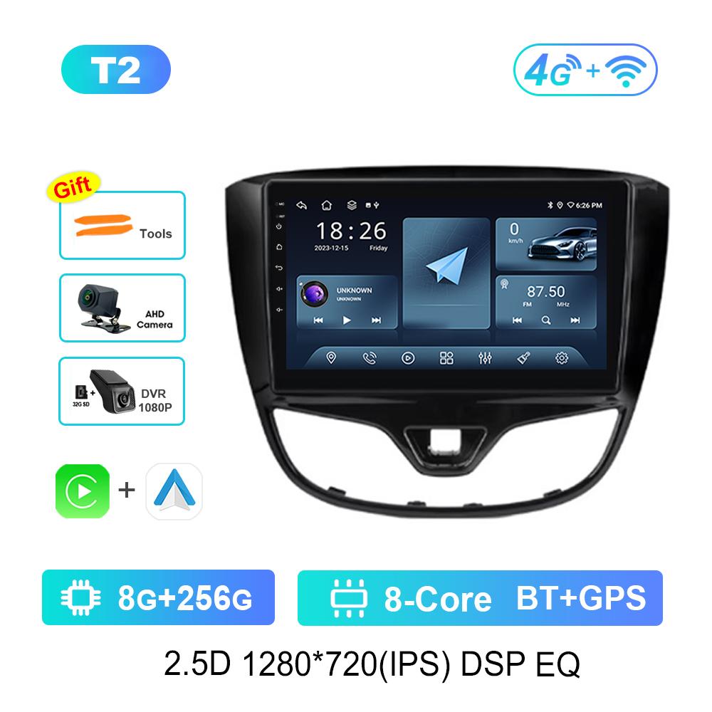 Video Multimedia Player 9 inch for Opel Karl 2017 - 2020 Android Car GPS Navi WiFi BT 4G WiFi Touch Screen Head Unit Cooling Fan