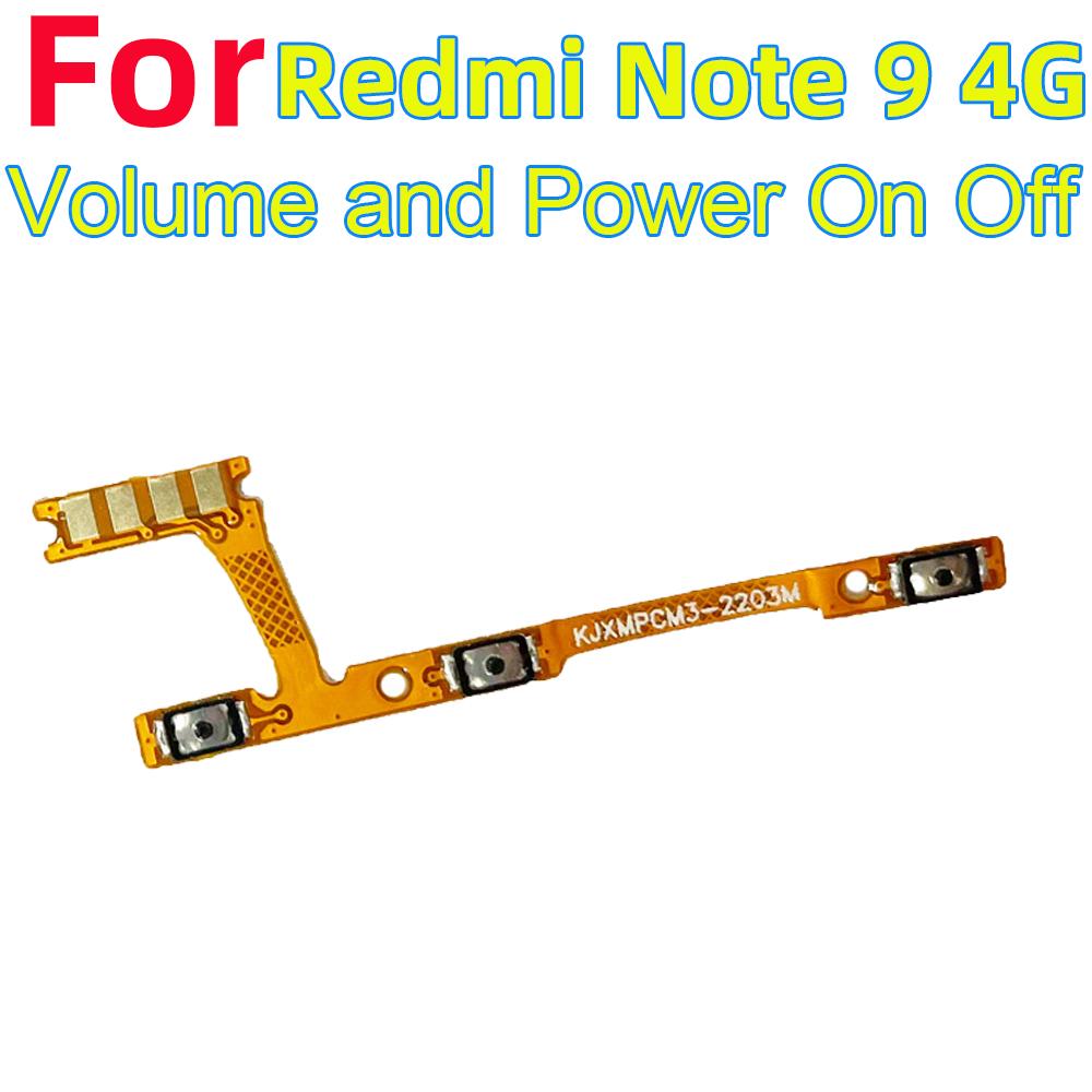 Power ON OFF Mute Switch Control Key Volume Button Flex Cable for Xiaomi Redmi Note 9 4G Power On Off Volume Power Volume