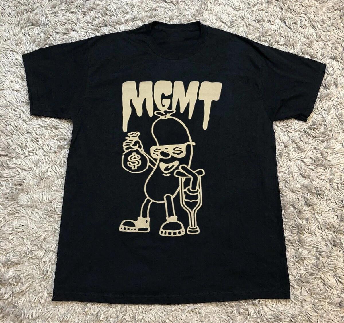MGMT Band HotDog Unisex Short Sleeve Black All Size T-Shirt S