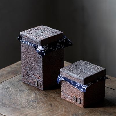 Keramika Sandarus indas Keraminis arbatos indelis Drėgmės nepraleidžiantis sandarus bakelis Arbatos indelis Arbatos konteineris Namų kvadratinis bakelis Saldainių indelis Laikymo dėžė