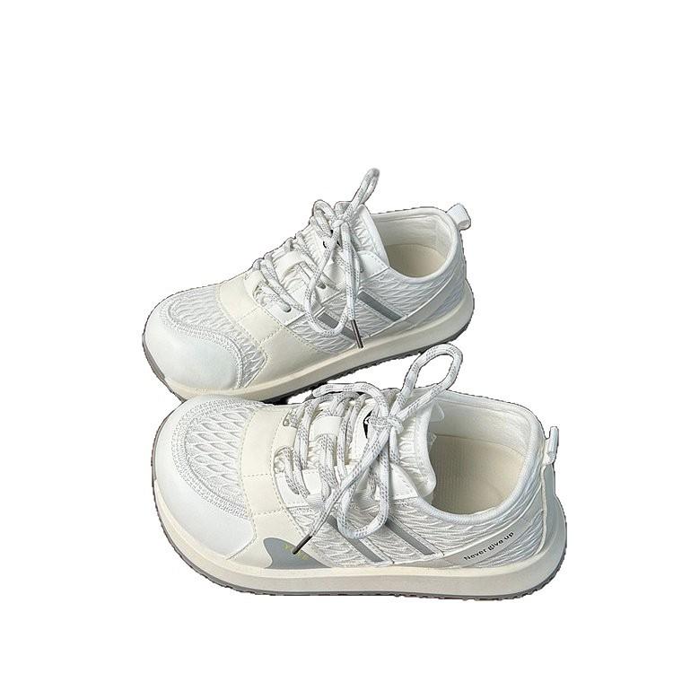 Echte weiche Leder-Mesh-Schuhe Damen atmungsaktive Mesh-Sneaker Damen 2025 neue Sommer-Damenschuhe lässige Plateau-Forrest-Gump-Schuhe