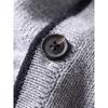 36% Cotton +28% Wool +13% Tencel Export Men's Clothing Factory Balance Cargo with Logo Cut off Knitting Cardigan Sweater Outwear Tide