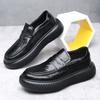 Spring Autumn New Designer Business Casual Shoes for Men Fashion Casual Cow Leather Shoe Male British Style Platform Loafers Man