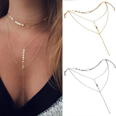 Fashion Necklace Jewelry Luxury Diamond Beautiful Tassel Long Necklace Women Choker Accessories 1 Pc