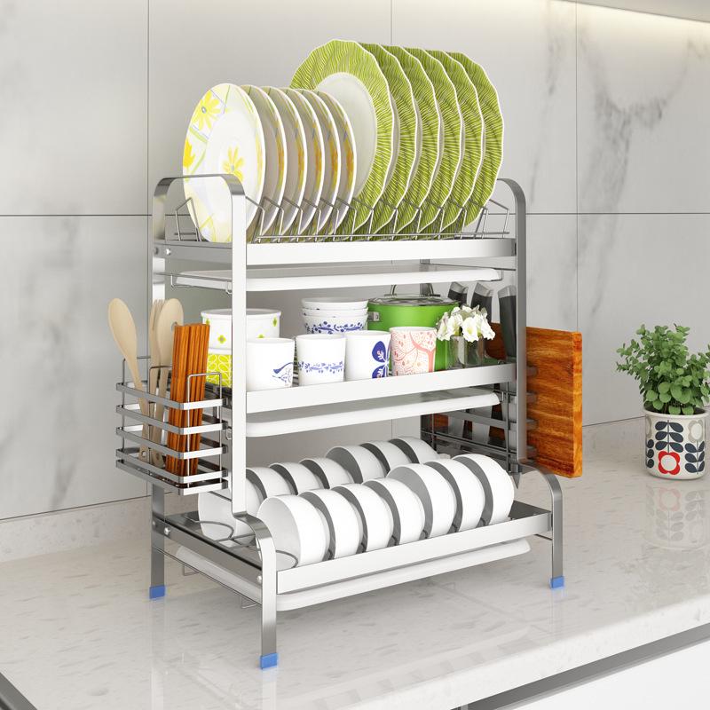 304 Stainless Steel Kitchen Bowl and Utensil Storage Rack