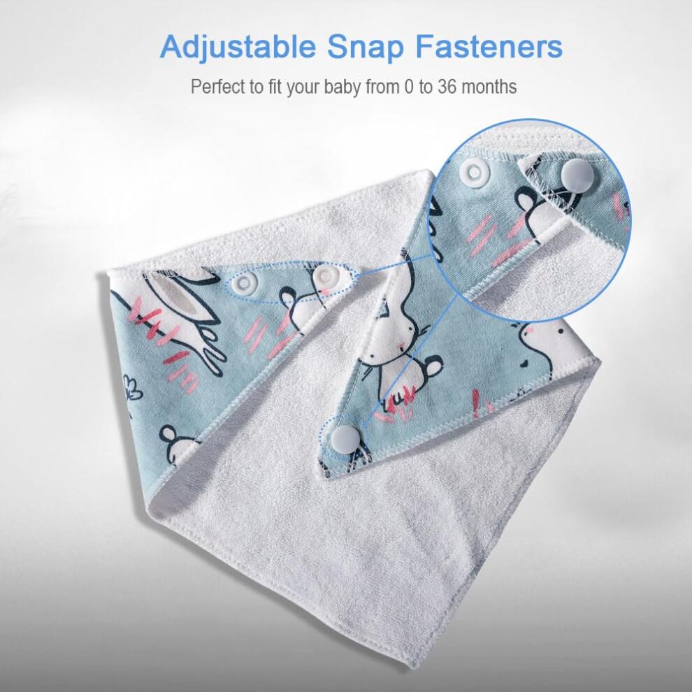 Lekebaby Baby Bandana Dribble Bibs Drool Bibs for Boys Girls 0-36 Months, Pack of 8,Soft Fabric for 100% Comfort Absorbent with Adjustable Snaps for