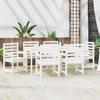 VidaXL Ensemble à dîner de jardin 7 pcs blanc bois massif de pin 3154714