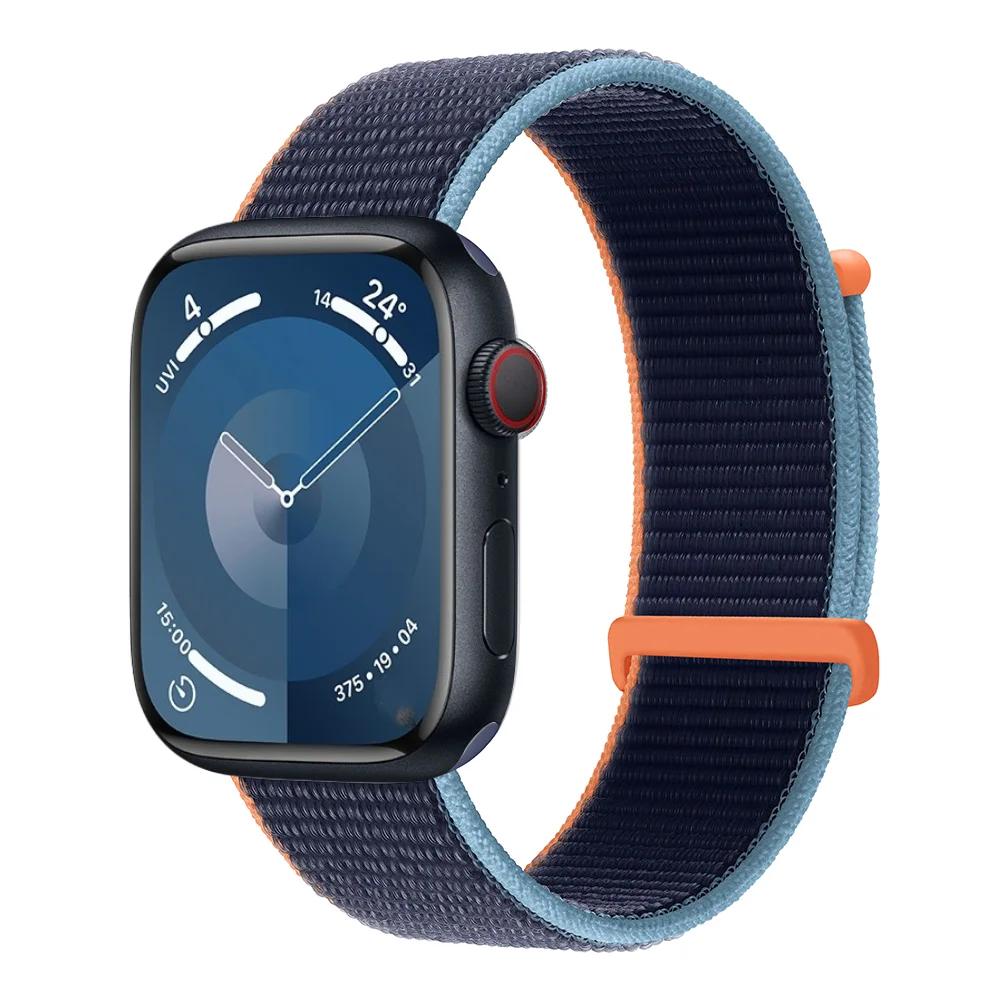 Braided Nylon Loop Strap For Apple Watch 11 10 9 8 7 45mm 41mm 42mm 46mm Ultra 3/2 49mm Comfortable Bracelet iWatch 6 5 SE Belt