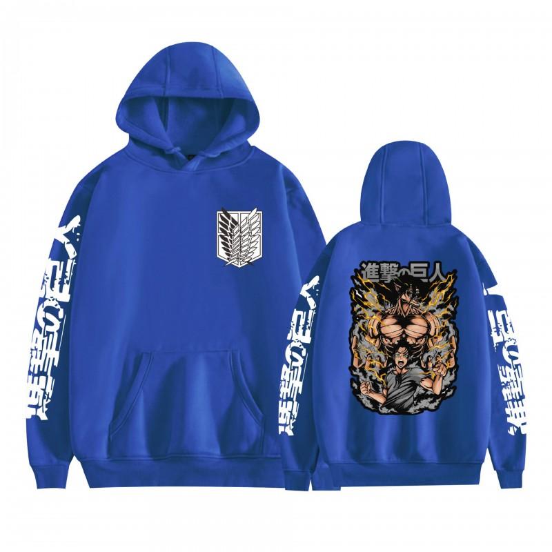 Attack On Titan Anime Hoodie Loose Fit Teens Adults Long Sleeve