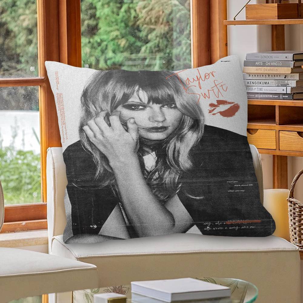 Polštář T-Taylor-Swift Anime Polštář Pohovka Postel Opěrka hlavy Potah na polštář Potah na polštář 45X45 Cm Móda