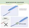 Blue Detachable Circular & Straight Knitting Needle Set with Replaceable Yarn Needles and Rope