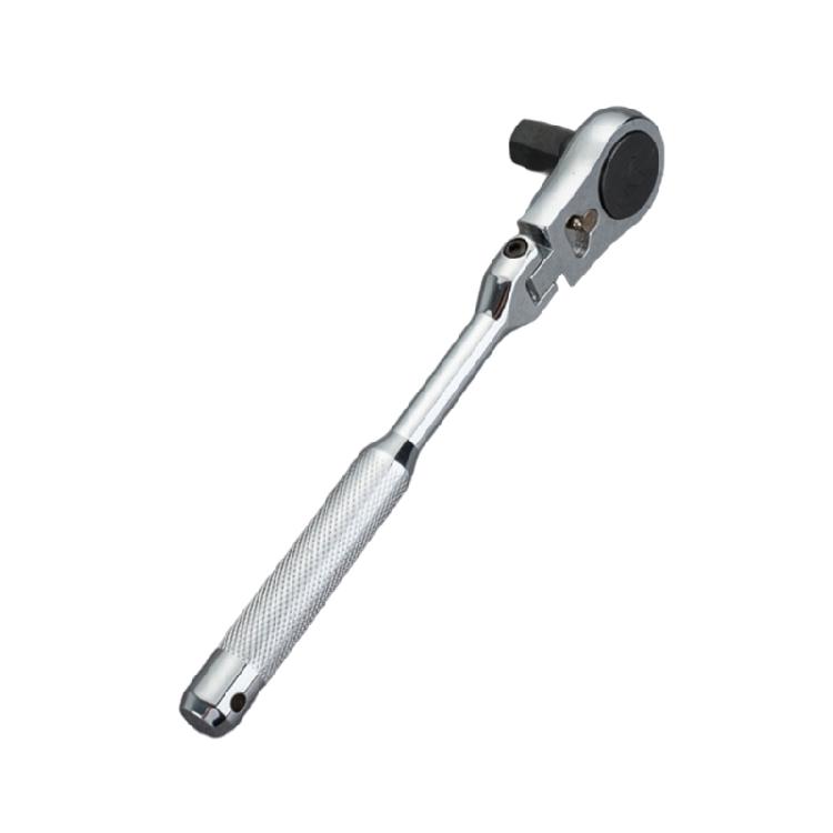 2 in 1 Flexible Head Wrench Steel Industrial Ratcheting Wrench Polishing Flexible Head Ratchet Combination Wrench