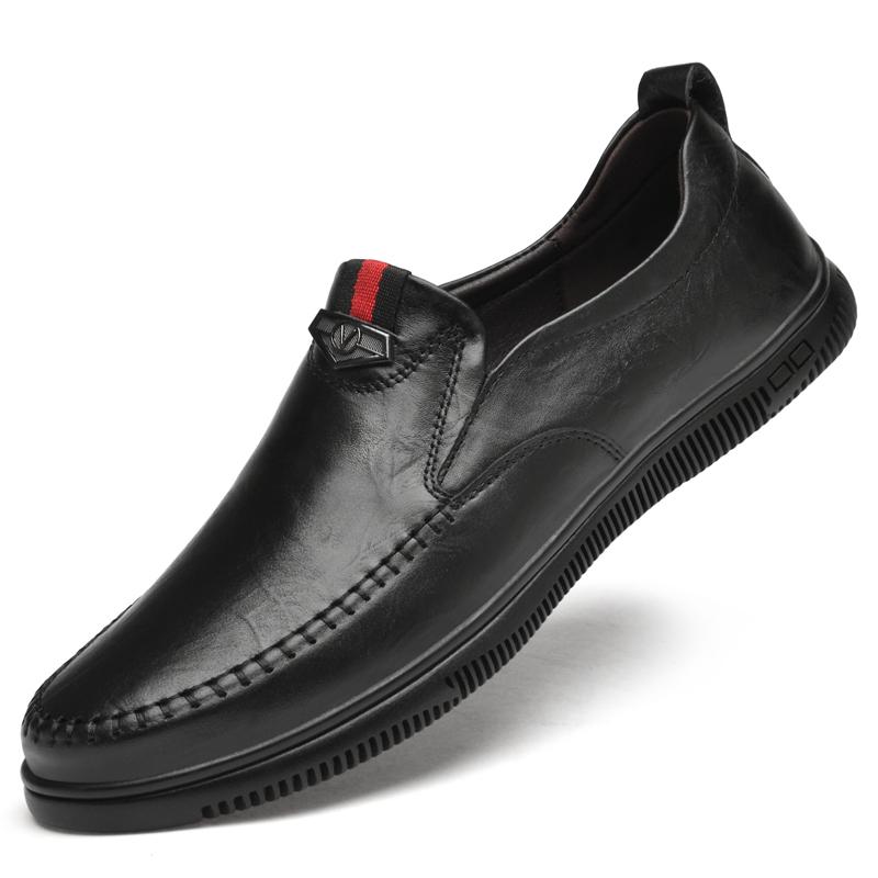 Brand Classic Men's Slip-on Shoe Men's Casual Leather Shoes Luxury Genuine Leather Men's Shoes Fashion Sports Shoes