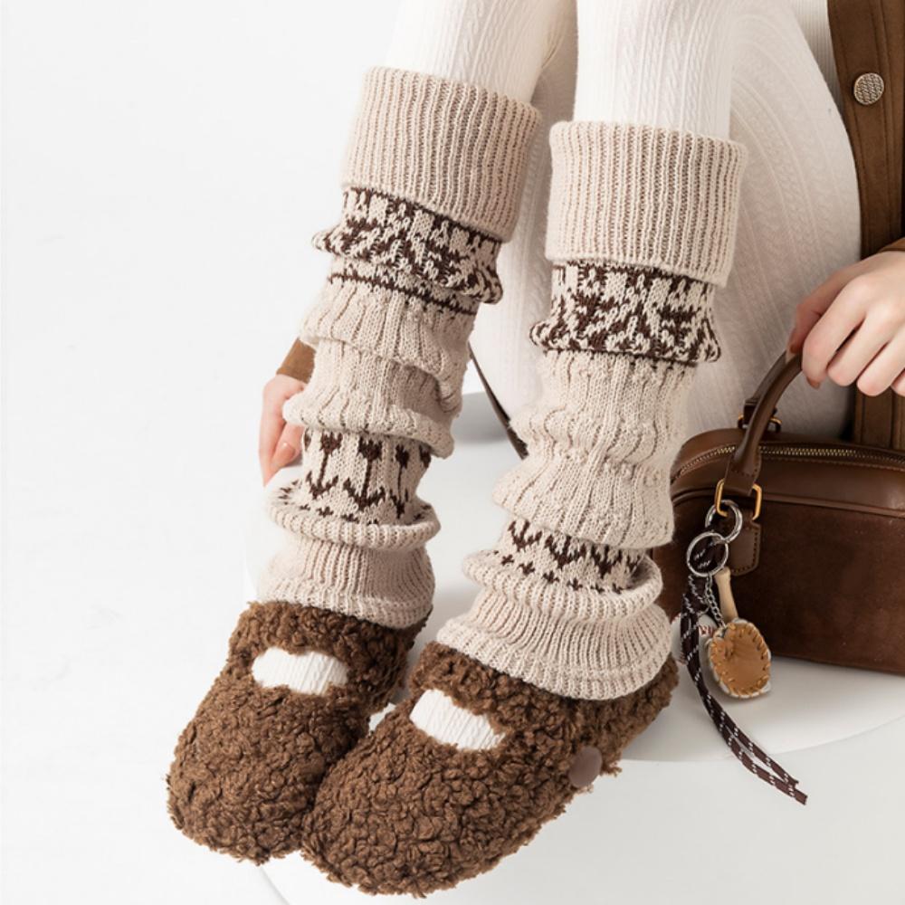 

Retro Leg Warmer Versatile Knitted Leg Cover Leg Warmer Knitted For Dress Matching Jk Lolita Women One Size хаки