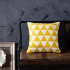 45x45cm Yellow Geometric Cotton Embroidery Sofa Cushion Cover Home Living Room Decoration