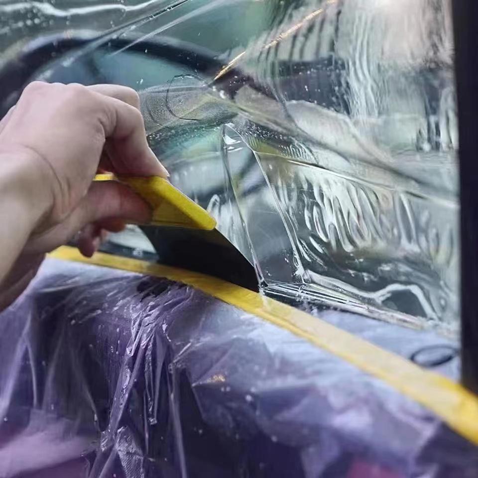 Yellow Stainless Steel Car Squeegee Vinyl Film Sticker Wrapping Tool Install Squeegee Scraper Vehicles Decal Tools