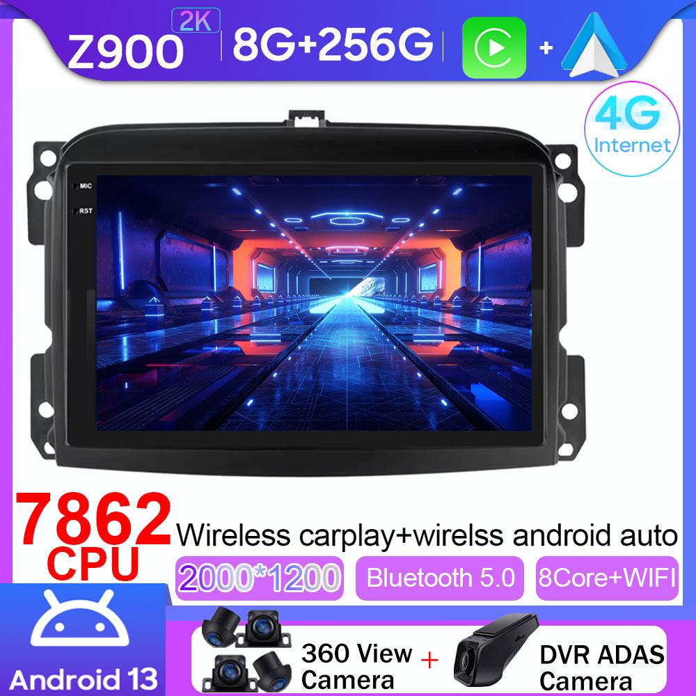 Wireless Carplay Android Auto For Fiat 500L Egea Doblo 2012-2017 Car Radio Stereo Navigation Multimedia Player Video NO 2din DVD