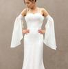 Thin Breathable Detachable Horn Sleeve For Wedding Dresses  Long Tulle Witch Gloves Arm Cover Halloween Costume Accessories