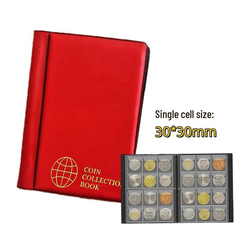 Album Mare cu 240 de Buzunare pentru Depozitarea Monedelor Antice - Liant pentru Colecționar de Monede Comemorative