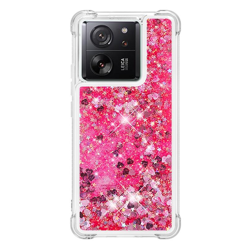 13T Pro Hülle auf Für Funda Xiaomi 13T Pro Hülle Glitzer Treibsand Dynamische Flüssigkeitshülle Für Xiomi 13T Xiaomi13T Pro Handyhülle Etui
