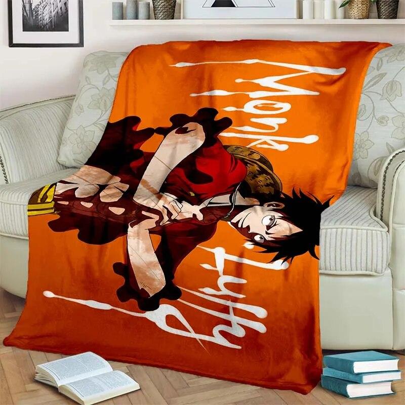 Japanese Anime One P-Piece Lightweight Flannel Blanket,Multi-purpose Holiday Gift Blanket Warm And Soft Blankets All Seasons