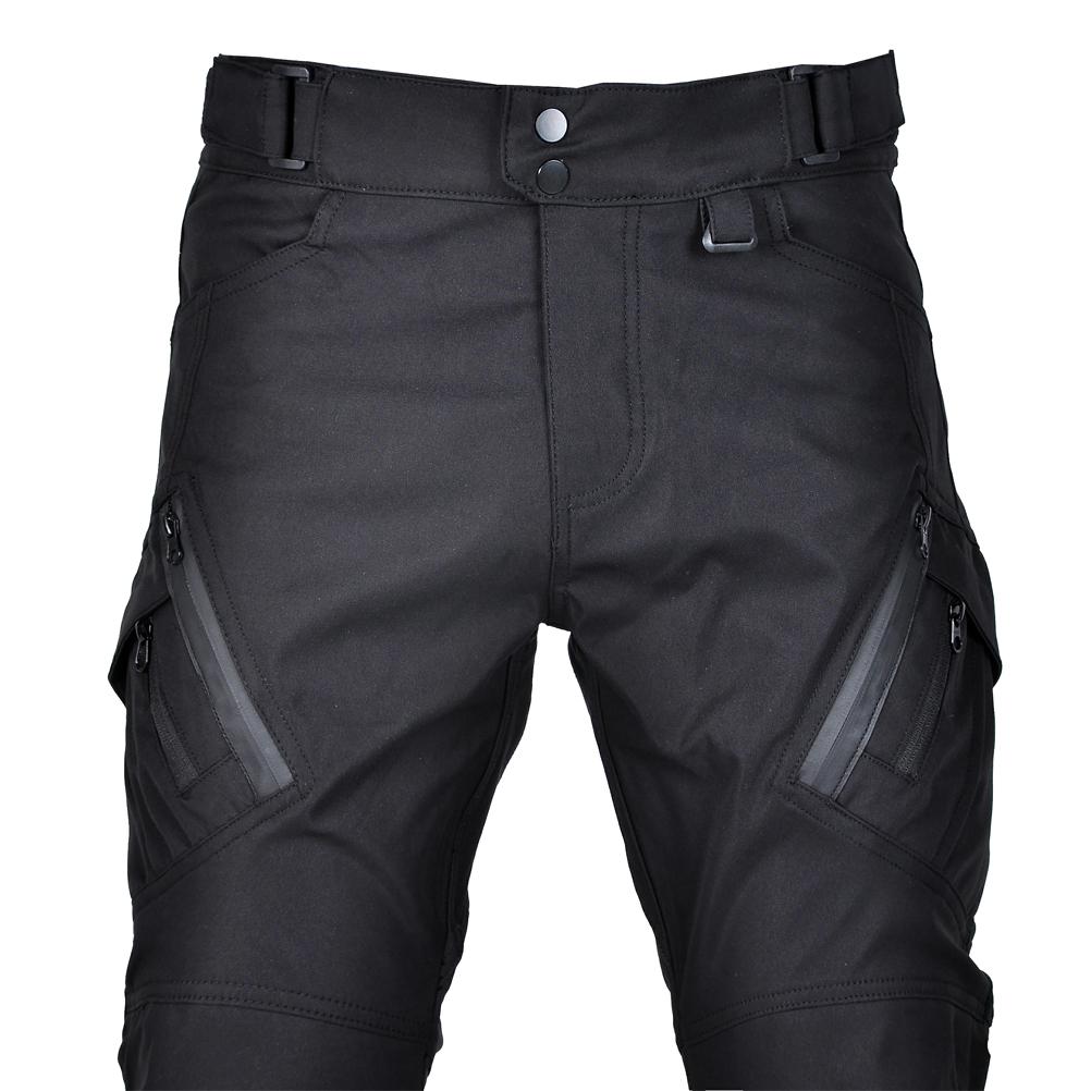 Upgrade Men Motorcycle Riding Pants Waterproof Windproof Reflective Motocross Racing Trousers with 4 X CE Armor Knee Hip Pads