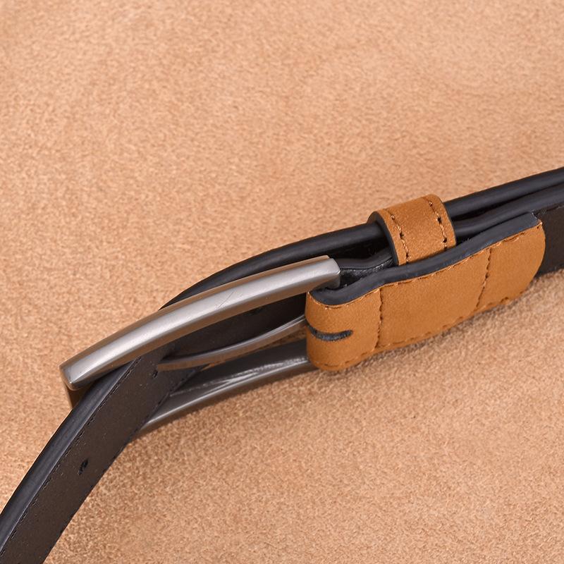 Pu Belt Men'S Zinc Alloy Button Head Casual Men'S Belt Pingyang Belt Men'S Belt