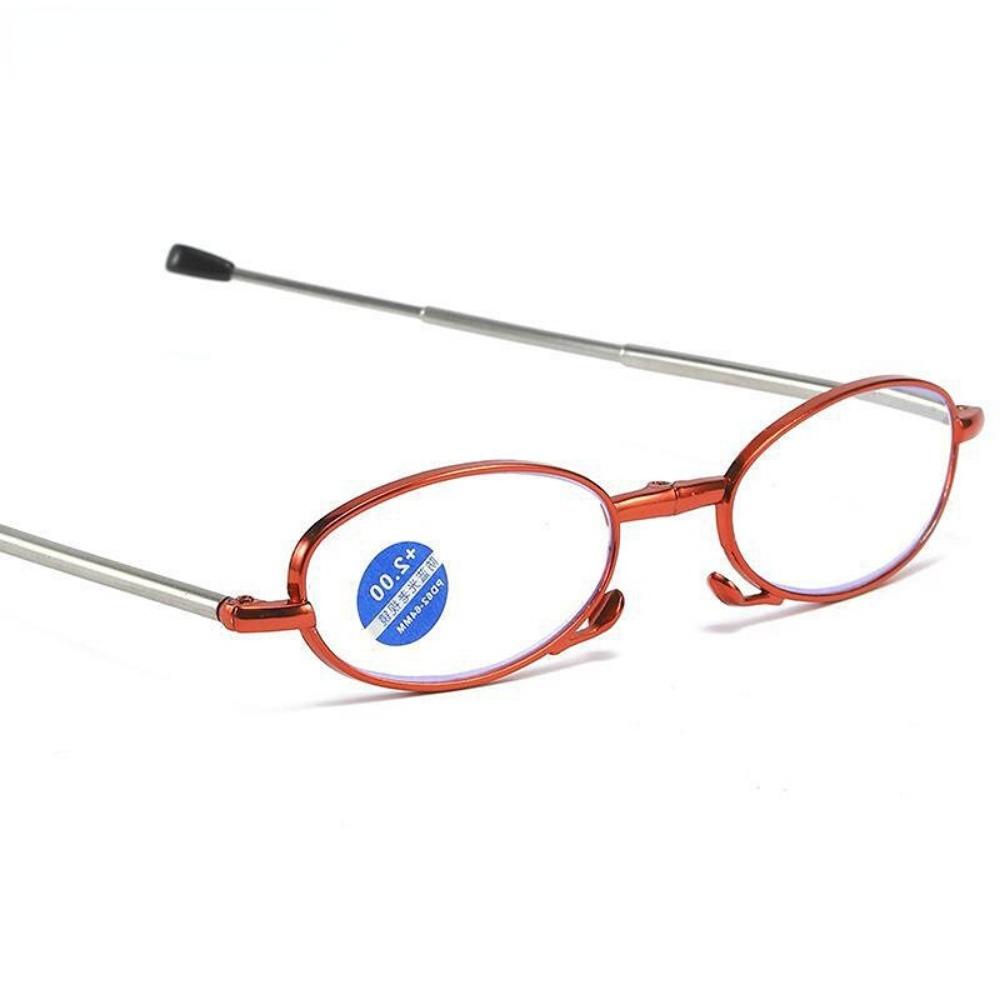 Blaulichtfilter Lesebrille Herren- und Damen Teleskopbrillenbügel Faltbare und tragbare Brille für Senioren