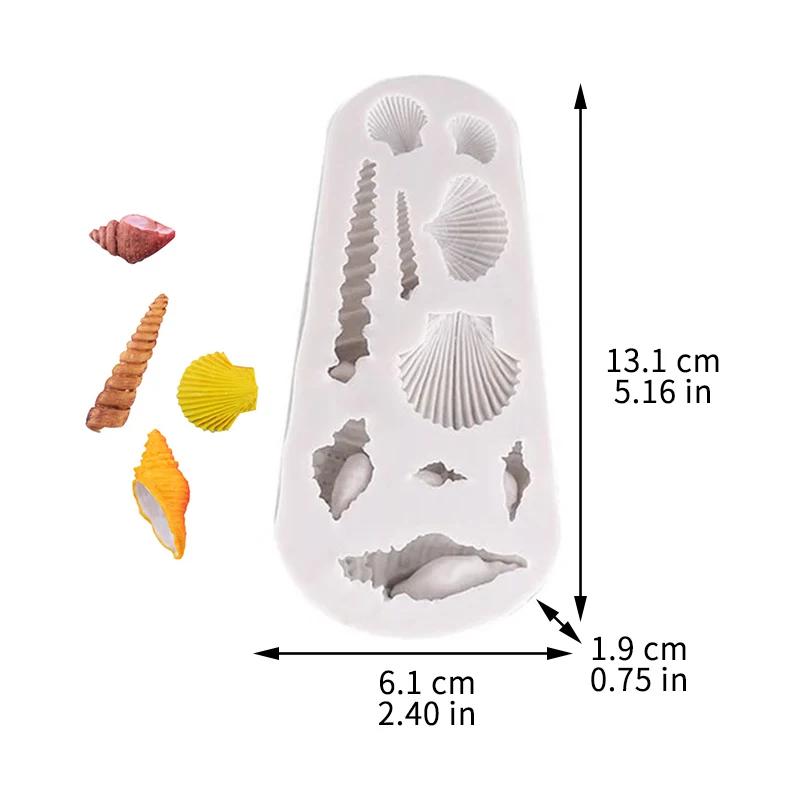 Cake Tool Seahorse Mould Silicone Mold Cake Fondant Decorating Shell Conch Starfish Chocolate Moulds DIY Kitchen Baking Bakeware