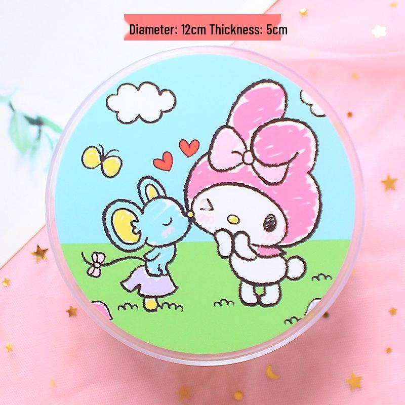 Transparent Cartoon Storage Box: Cute Round Organizer for Snacks, Candy, Gifts, or Cosmetics.