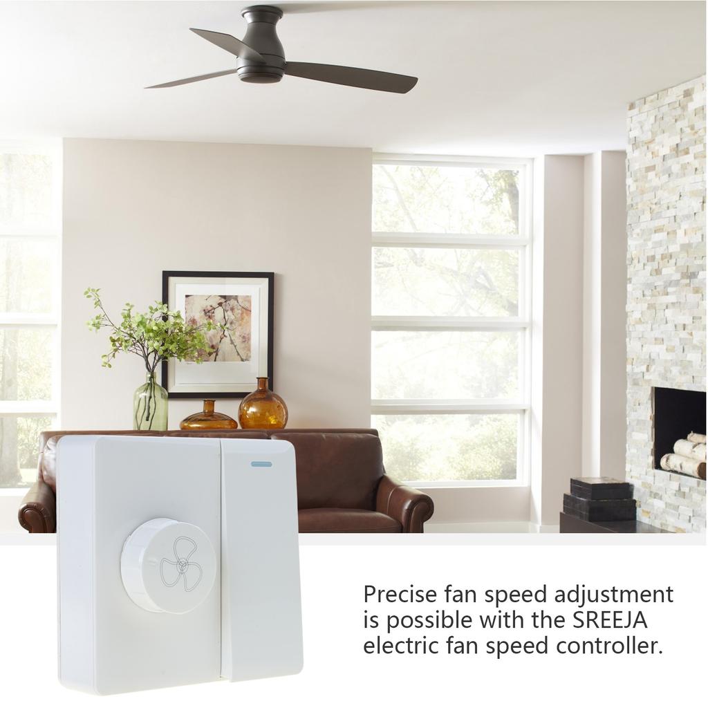 86 Type Wall Control Button Stepless Rotary On Off Speed Govenor Speed Controller with Single Switch for Ceiling Fan