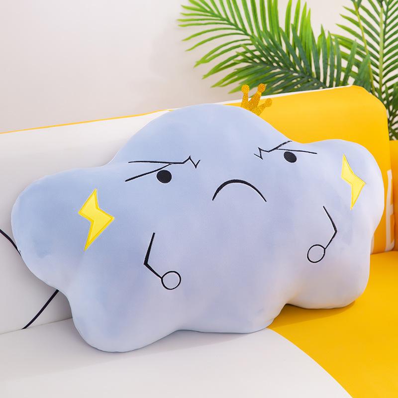 Creative New Cloud Pillow Cartoon Plush Toy Expression Cloud Sleeping Cushion Doll Birthday Gift
