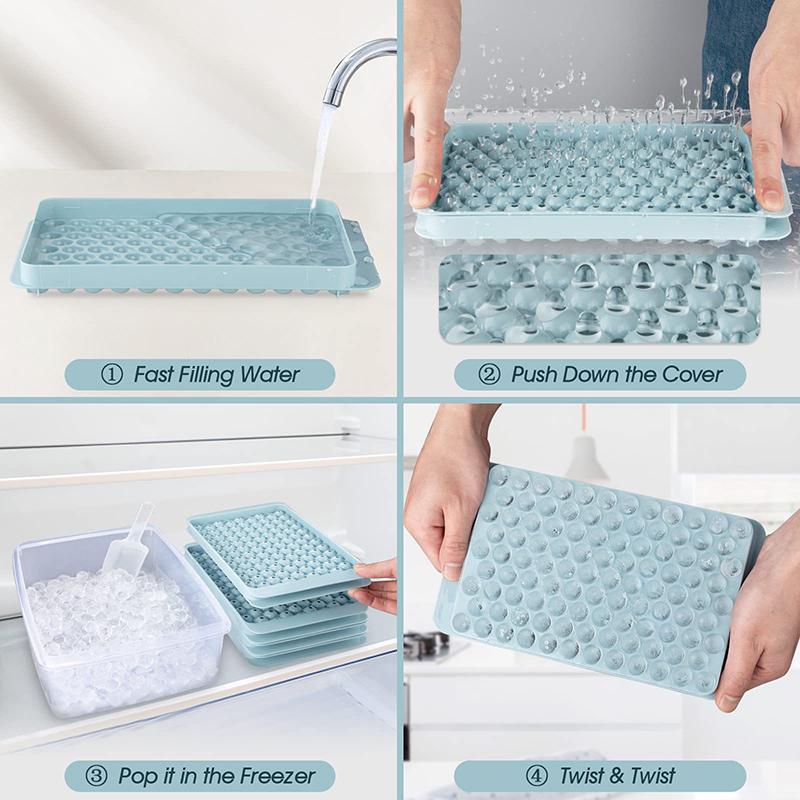 1Pc 104 Grid Mini Ice Cube Tray Mold Food Grade Small Ice Cube Maker Mould