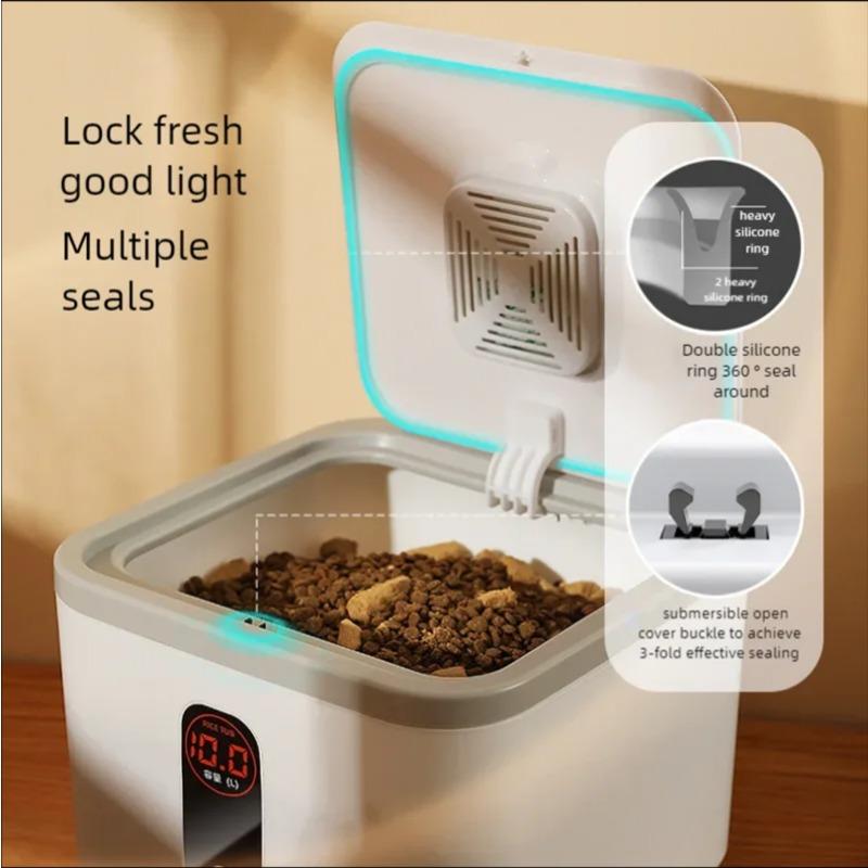 Recipient Depozitare Hrana Animale Stil Japonez Simplu Sigilat Recipient Hrana Caini Hrana Pisici Capacitate Mare Depozitare Gustari Borcan Sigilat