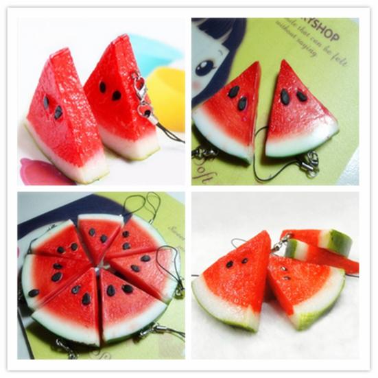 Simulation Fruit Cute Watermelon Pendant Cellphone Strap Purse Bag Key Chain