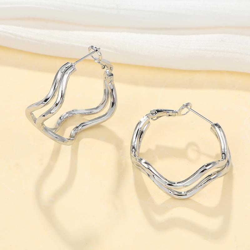 Huazi Style Zircon Stud Earrings for Women - Gold-Plated, Non-Fading Luxury Jewelry