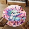 1PC Dragon Fantasy Round Chair mat Area Rug - Non-Slip, Floor Mat for Office, Bedroom, and Indoor Decor -Gift D1127227