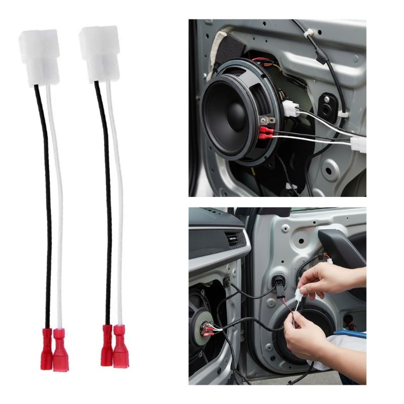 High Temperature Resistant Speaker Connector Plugs & Play Installation Upgrades Double Set No Cutting Required for Vehicle